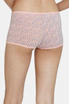 Zivame Low Rise Full Coverage Boyshorts - Gardenprint Peach Pearl — thumbnail 2